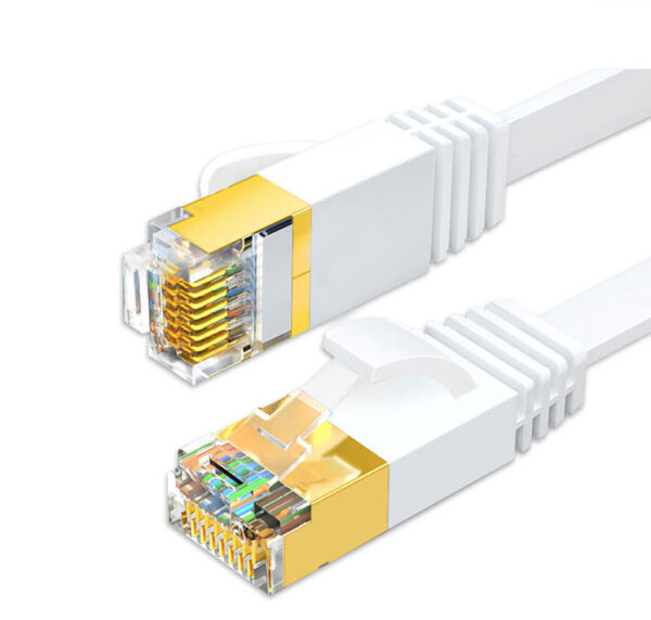 Câble Ethernet pour ordinateur en cuivre pur plat blindé de haute qualité Cat7, de couleur, pour routeur de réseau haut débit - Image 6