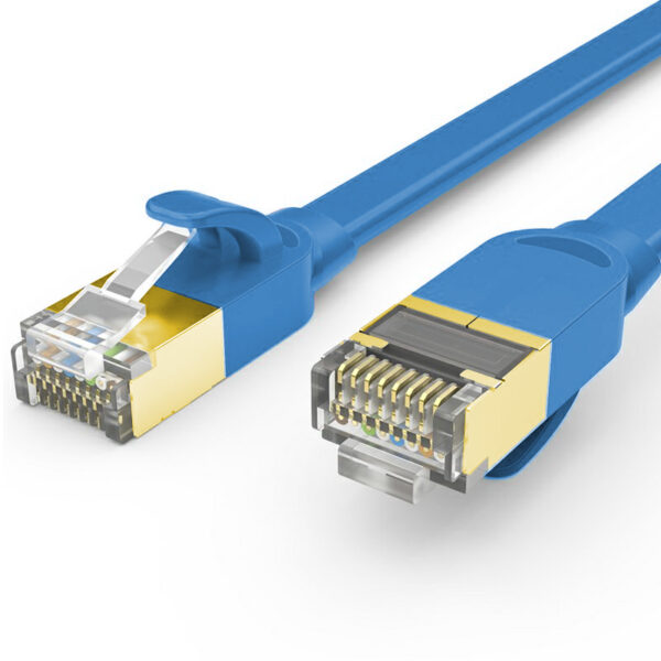 Câble Ethernet pour ordinateur en cuivre pur plat blindé de haute qualité Cat7, de couleur, pour routeur de réseau haut débit - Image 4