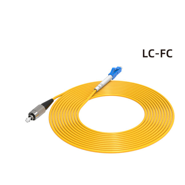 Single Core Single Mode Fiber Optic Jumper Cable - LC/UPC-FC/UPC-SM 2.0mm Patch Cord, 1-30 Meters