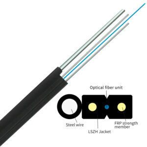 1km Price ftth fiber drop cable 2 / 4 / 6 / 8 / 12 / 16 / 24 Core Single Mode Outdoor Fiber Optical Cable